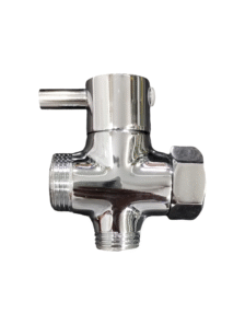 JCV Premium 3-Way Angle Cock Diverter Valve – Chrome Finish