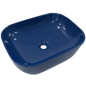 Navy Blue Ceramic Countertop Wash Basin | Plumbzo Mira Bhayander
