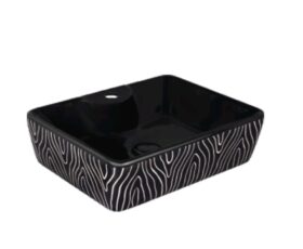 Aura Black Stripe | 16×12 Wall Mounted Basin